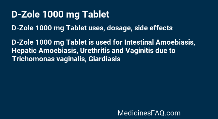 D-Zole 1000 mg Tablet