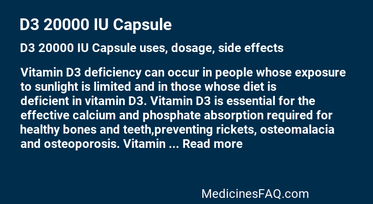 D3 20000 IU Capsule