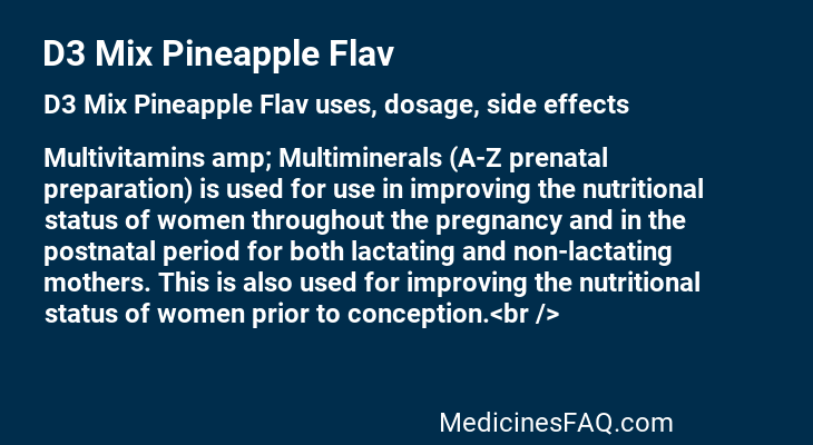 D3 Mix Pineapple Flav