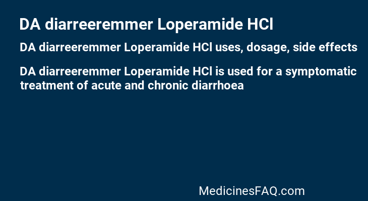 DA diarreeremmer Loperamide HCl