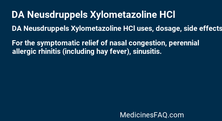 DA Neusdruppels Xylometazoline HCl