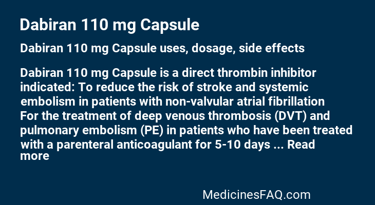 Dabiran 110 mg Capsule