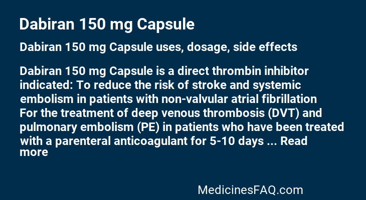 Dabiran 150 mg Capsule