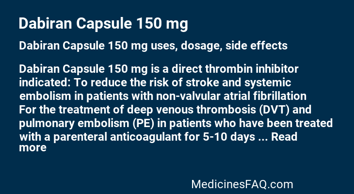Dabiran Capsule 150 mg