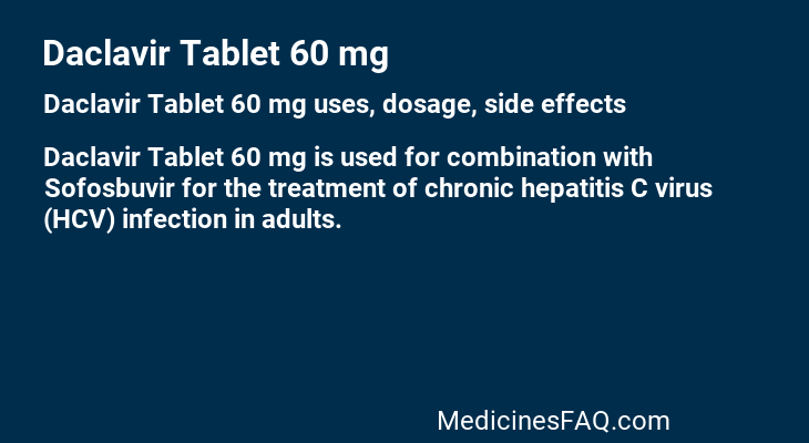 Daclavir Tablet 60 mg