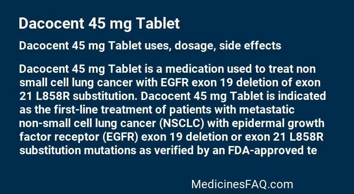 Dacocent 45 mg Tablet