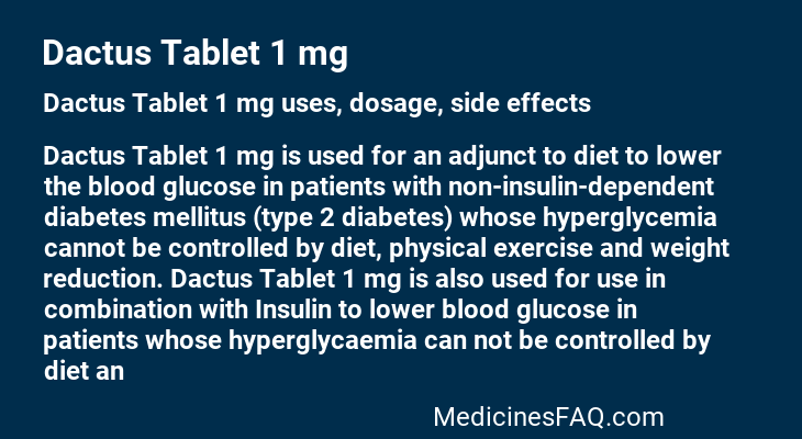 Dactus Tablet 1 mg