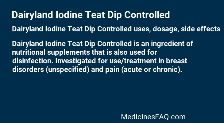 Dairyland Iodine Teat Dip Controlled