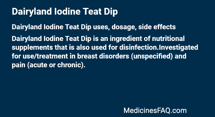 Dairyland Iodine Teat Dip