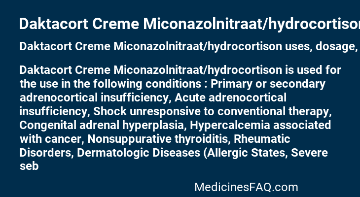 Daktacort Creme Miconazolnitraat/hydrocortison