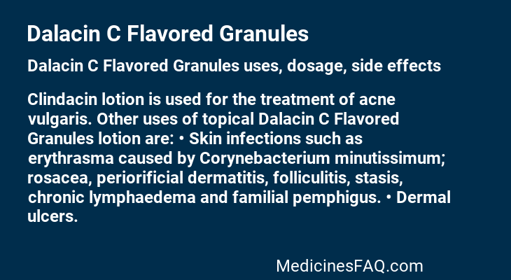 Dalacin C Flavored Granules