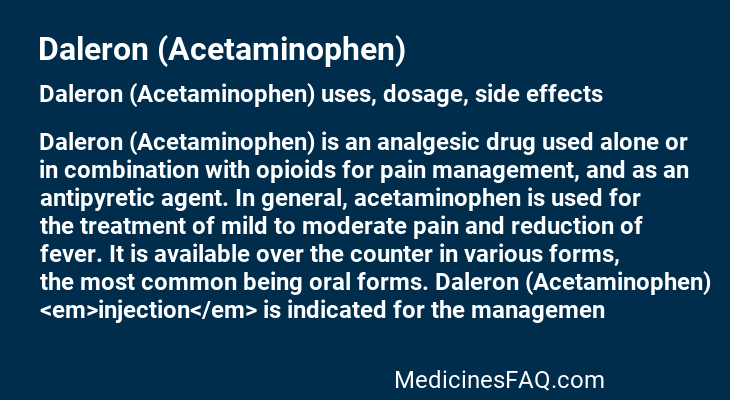Daleron (Acetaminophen)