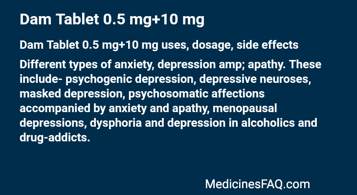 Dam Tablet 0.5 mg+10 mg