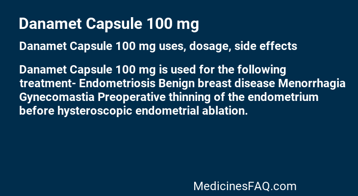 Danamet Capsule 100 mg