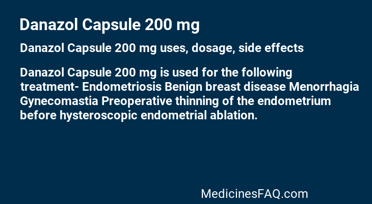 Danazol Capsule 200 mg