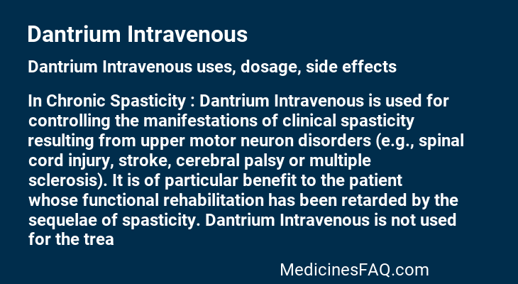 Dantrium Intravenous
