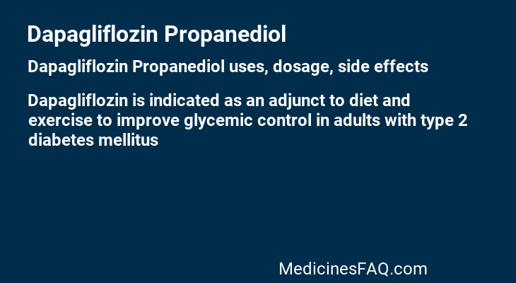 Dapagliflozin Propanediol