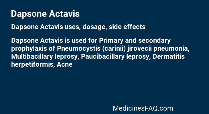 Dapsone Actavis