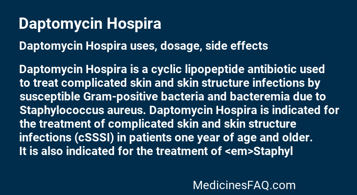 Daptomycin Hospira