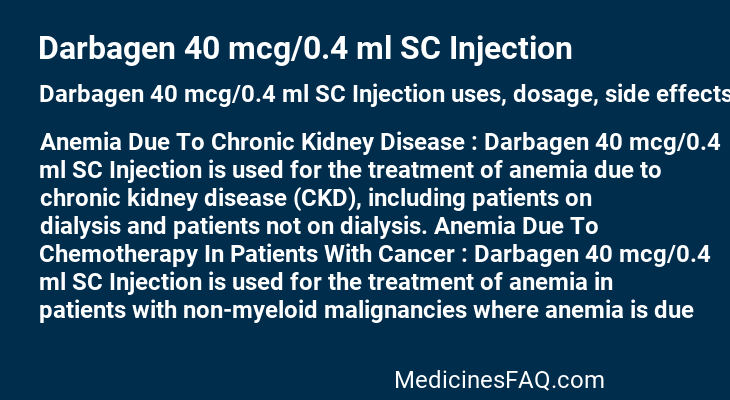 Darbagen 40 mcg/0.4 ml SC Injection