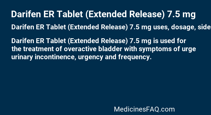 Darifen ER Tablet (Extended Release) 7.5 mg