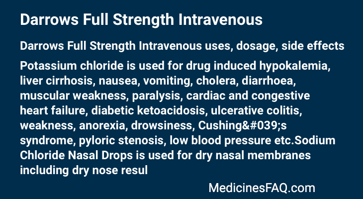 Darrows Full Strength Intravenous