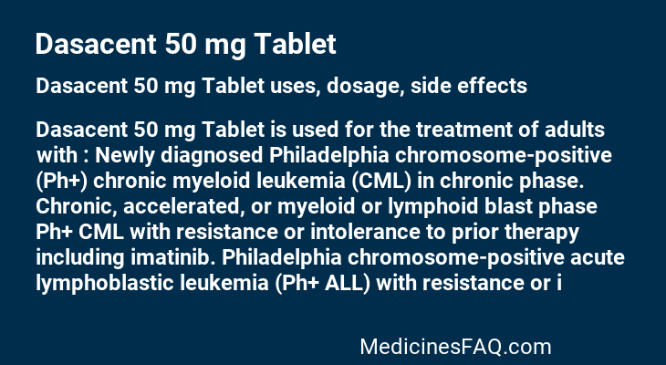 Dasacent 50 mg Tablet