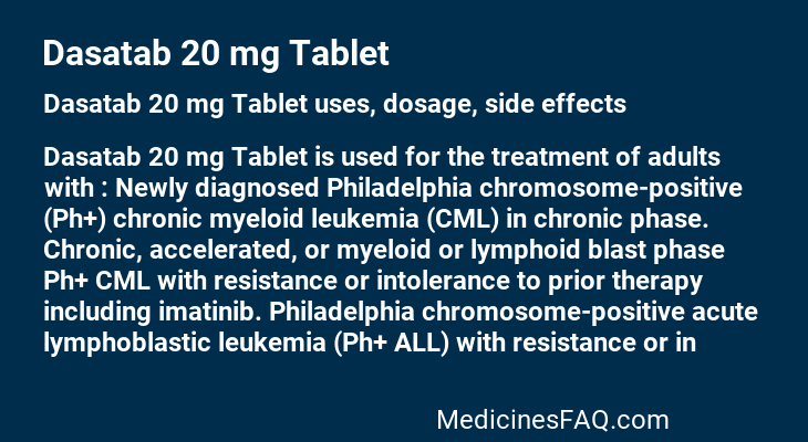 Dasatab 20 mg Tablet