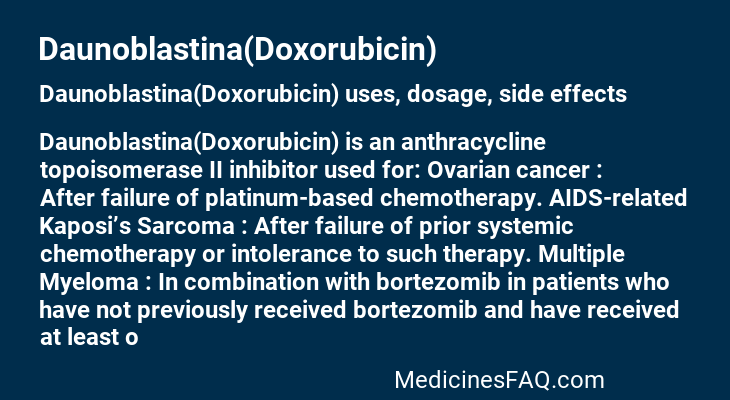 Daunoblastina(Doxorubicin)