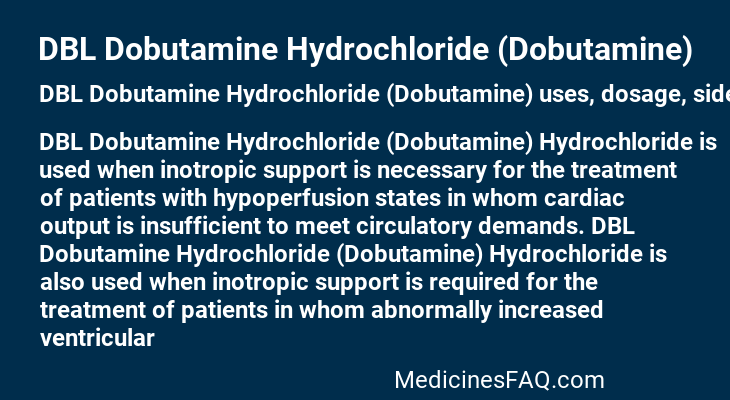 DBL Dobutamine Hydrochloride (Dobutamine)