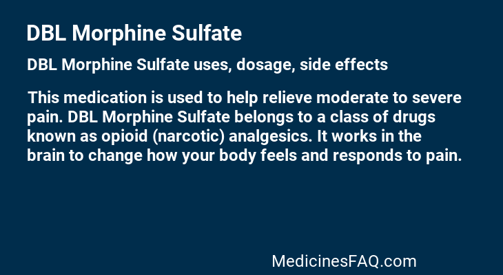 DBL Morphine Sulfate