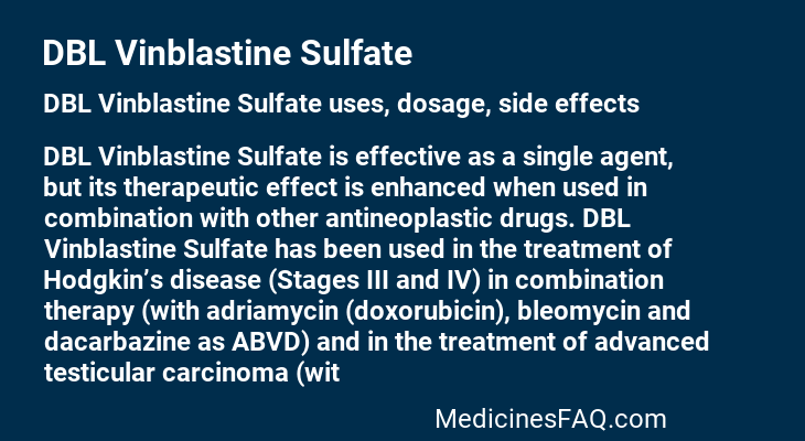 DBL Vinblastine Sulfate