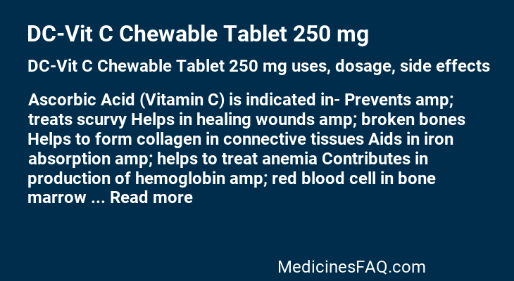DC-Vit C Chewable Tablet 250 mg