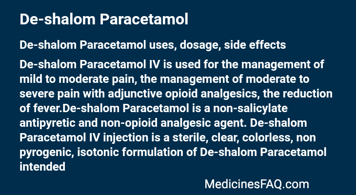 De-shalom Paracetamol