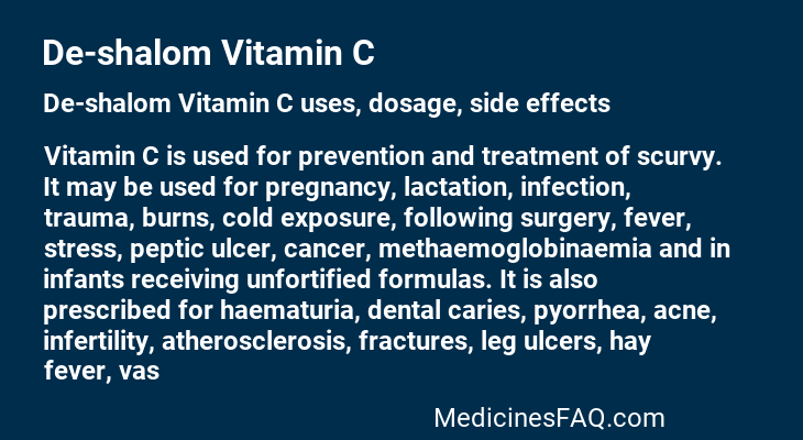 De-shalom Vitamin C
