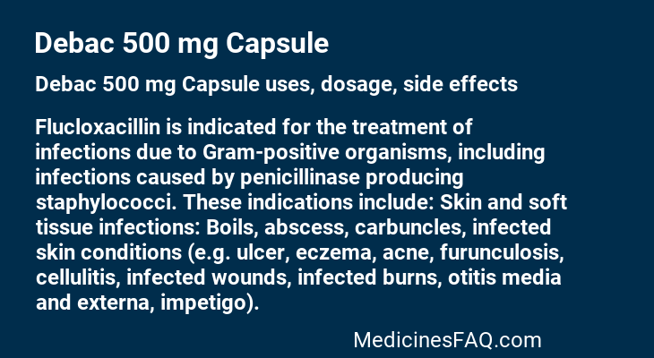 Debac 500 mg Capsule