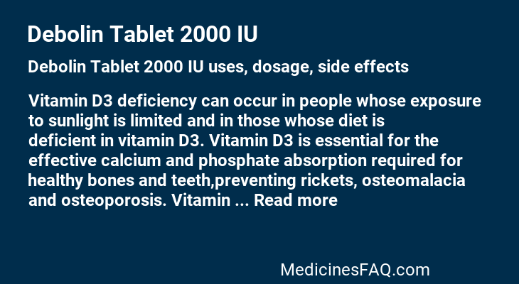 Debolin Tablet 2000 IU