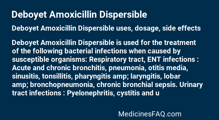 Deboyet Amoxicillin Dispersible