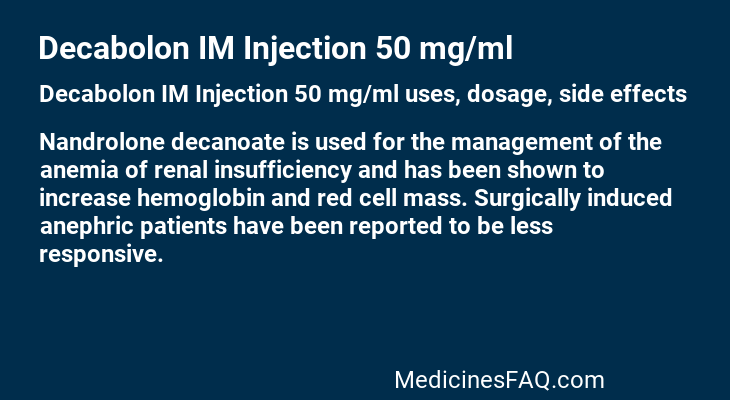 Decabolon IM Injection 50 mg/ml