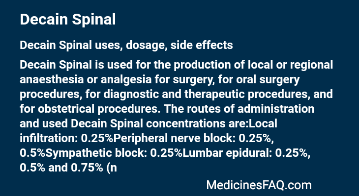 Decain Spinal