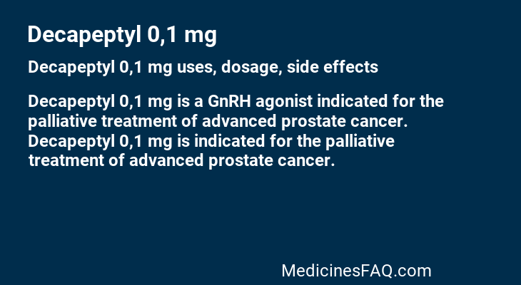 Decapeptyl 0,1 mg