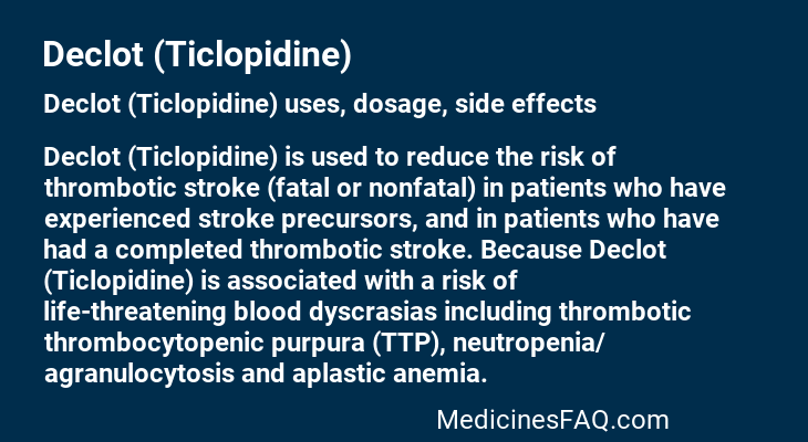 Declot (Ticlopidine)