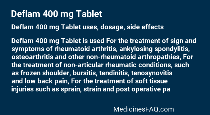 Deflam 400 mg Tablet