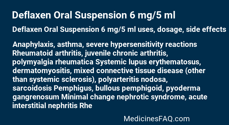 Deflaxen Oral Suspension 6 mg/5 ml
