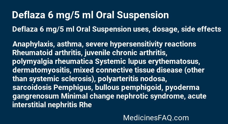 Deflaza 6 mg/5 ml Oral Suspension