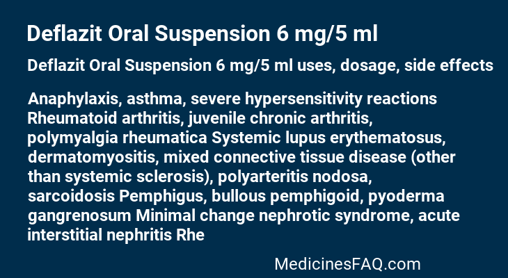 Deflazit Oral Suspension 6 mg/5 ml