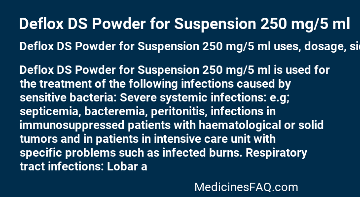 Deflox DS Powder for Suspension 250 mg/5 ml