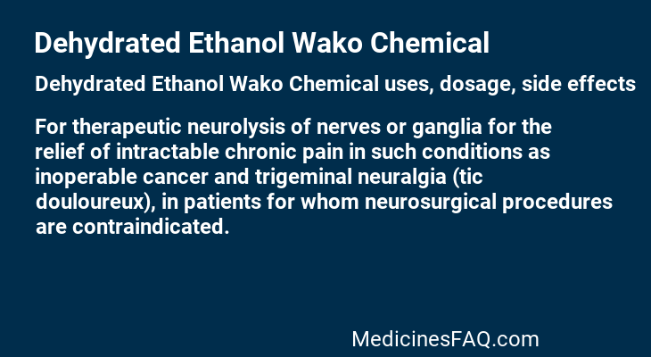 Dehydrated Ethanol Wako Chemical