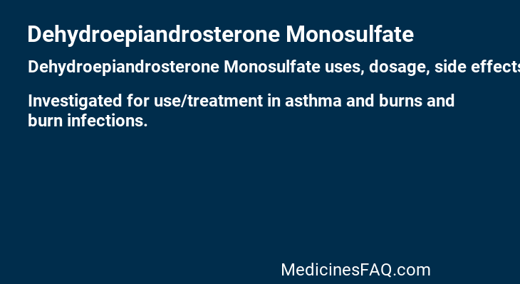 Dehydroepiandrosterone Monosulfate