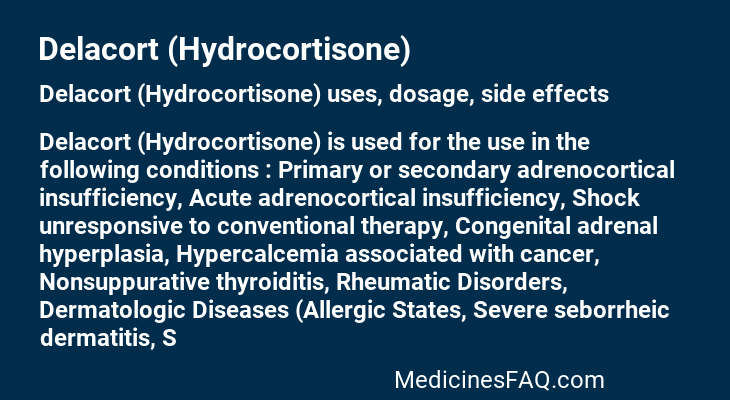 Delacort (Hydrocortisone)